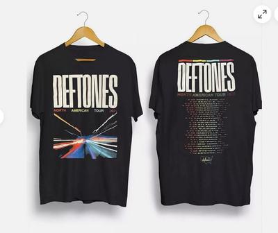 NOWY!!! Deftones 2025 Trasa po Ameryce Północnej Czarny T-shirt S do 5X prezent dla fana