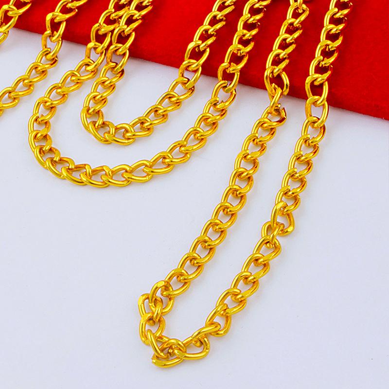 Alloy Gold Plated Necklace for Women  Fashion Imitation Snake Bone Chain Twisted Statement Chain for Evening Party