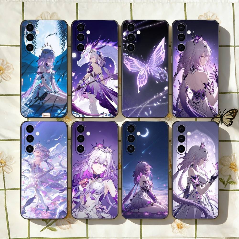 Honkai Castorice S-Star Rail Phone Case For Samsung Galaxy A73,A72,A71,A70,A53,A52,A51,Others Soft Black Cover