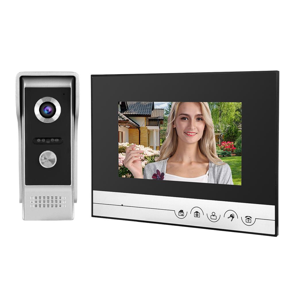 7in TFT Video Intercom Doorphone System Intelligent Access Door Camera 110‑240V