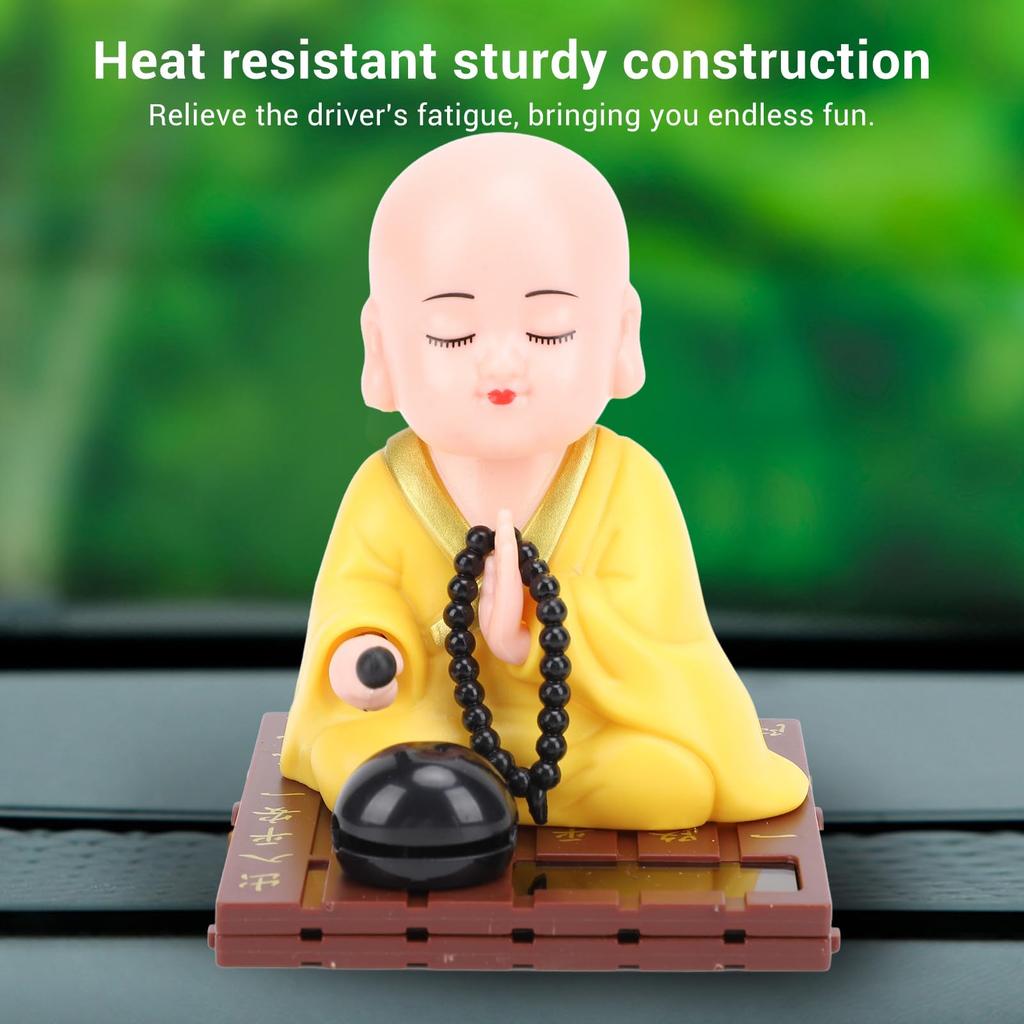 Little Monk Figurine, Solar Monk Figurine Sculpture, Little Monk Chanting Buddha Figurine Statue, Little