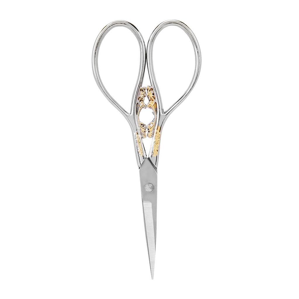 1pc Stainless Steel Tailor Scissors Household   Sewing Accessories(black with gold pattern)