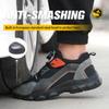 ZLMY Safety Shoes Men Rotated Button Steel Toe Sneaker Puncture Proof Air Cushion Work Shoes Man Sport Safety Work Boots Fashion