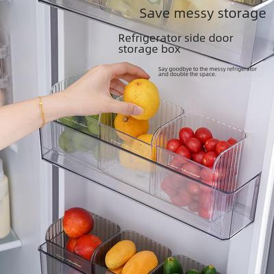 Transparente Doppelklapp-Aufbewahrungsbox für den Kühlschrank für frisches Obst und Gemüse