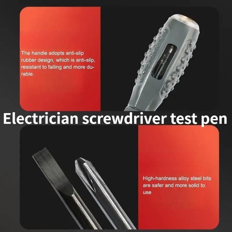 2-in-1 Multi-functional Electrician Screwdriver Non-contact Induction Power Tester for Home Inspections Electric Tool