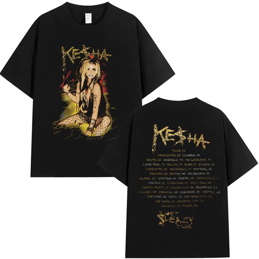 

90s Vintage Kesha Album Graphic T Shirt Men Women High Quality Cotton T-shirts Clothing Short Sleeve T-shirt Summer S