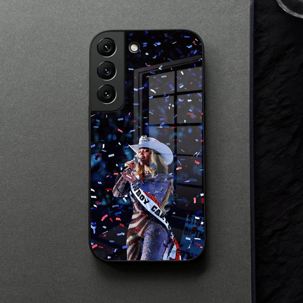 Album Bey Beyonce Phone Case Glass For Samsung Galaxy S21 S26 S25 S22 S20 S24 S23 Ultra Fe Plus A16 A34 A54 A24 Coque