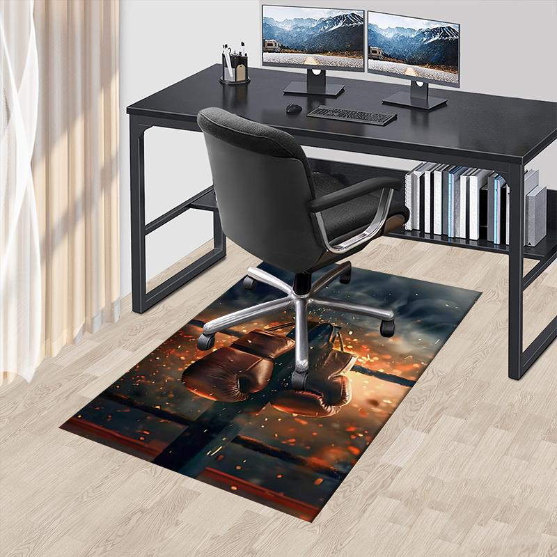 Matka pod krzesło Bokserskie Rękawice: Dywan biurowy, Duży dywan do wystroju domu, Mata pod sofę, Ochraniacz na biurko, Pomysł na prezent do biura i salonu