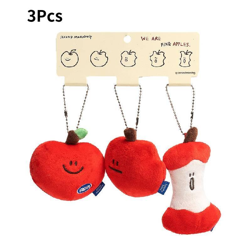 Sweet Morning Second Potato Apple Keychain Backpack Decorative Plush Pendant
