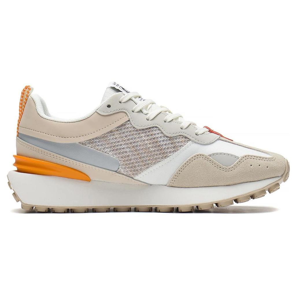 Li Ning Rebound Slip Resistant, Abrasion Resistant, Breathable Low Top Sports Casual Shoes Women's White Gray AGCS350-2