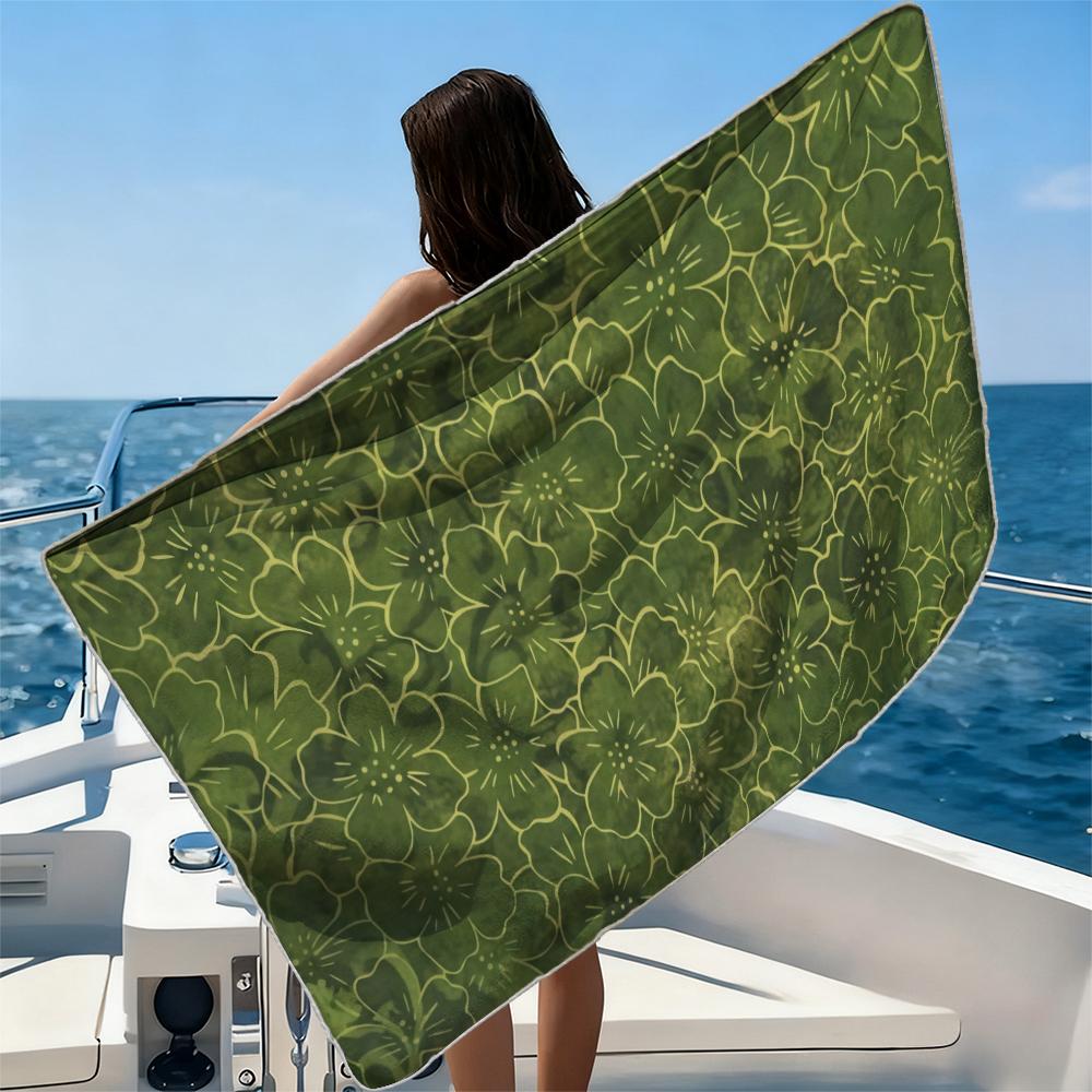 Graffiti Stay PositiveBeach Towel Ultra-fine Fiber Quick Drying Absorbent Beach Swimming Vacationvacation Essentials Gifts