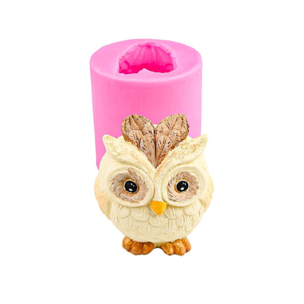 Creative Owl Silicone Mold for DIY Cake, Chocolate, Aroma Stone, and Plaster Decorations