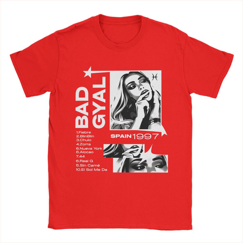 Bad Gyal Real Gyal Album Cotton TShirt For Men Beach  Vintage TShirts Comfortable Trendy Cool Tees Oversize Wholesale Tops