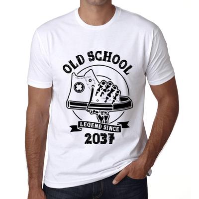 Herren Vintage T-Shirt Grafik T-Shirt Old School All Star Since 2037 Weiß