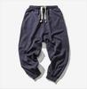 2025 Spring Men's Cotton Linen Harem Pants - Casual, Chinese Style, Plus Size, Loose Fit Joggers