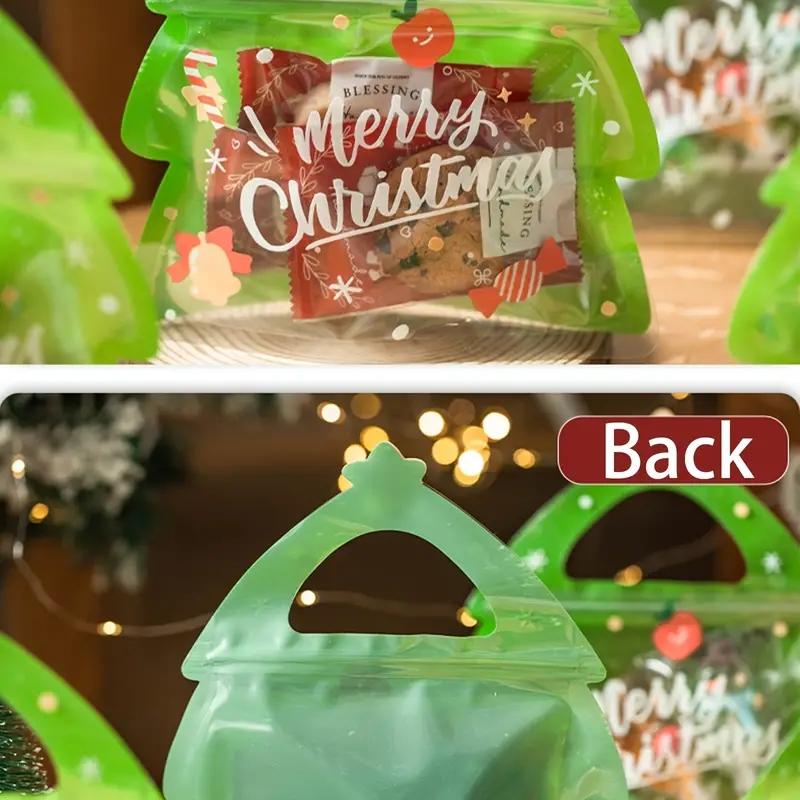 10PCS Christmas Festival Gift Bags Halloween Candy Packaging For Biscuits Cookies Chocolate Parties Holiday Decor Ziplock Bags