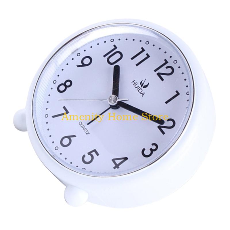 F26C Vintages Styles Alarm Clock 4inch Silents NonTicking Night Lights Feature Battery Operated Decoration for Bedroom or Office