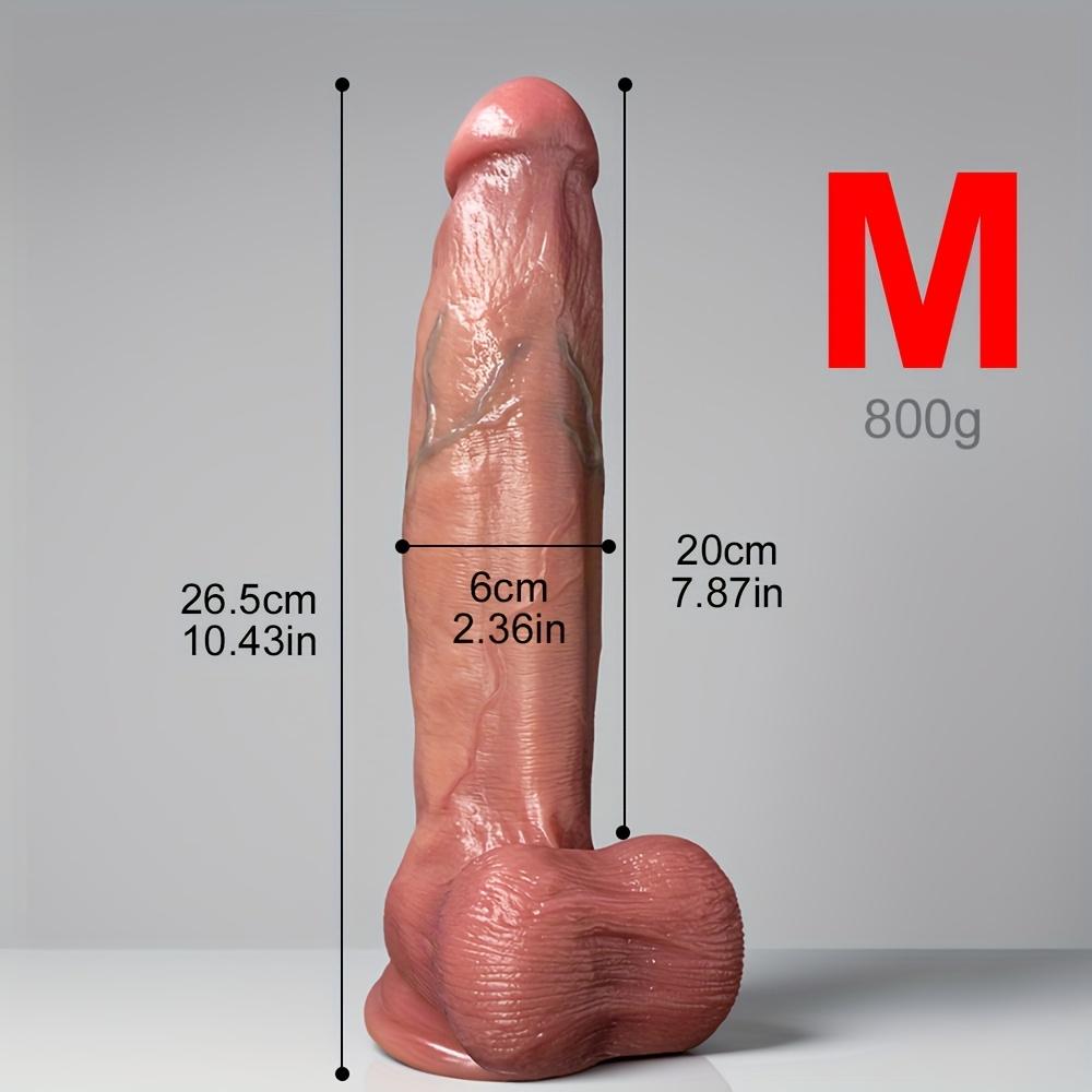 12.59-Inch Large Thick Dildo, Double-Layer Liquid Silicone Realistic Penis, Huge Soft Flesh Adult Masturbation Device, Intimate Toy for Men and Women
