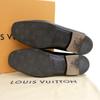 LOUIS VUITTON Damier Infini Embossed Logo Square Toe Flat Loafers Men's Black Size 6 1/2 FA0086 shoes 6.5 blackUsed