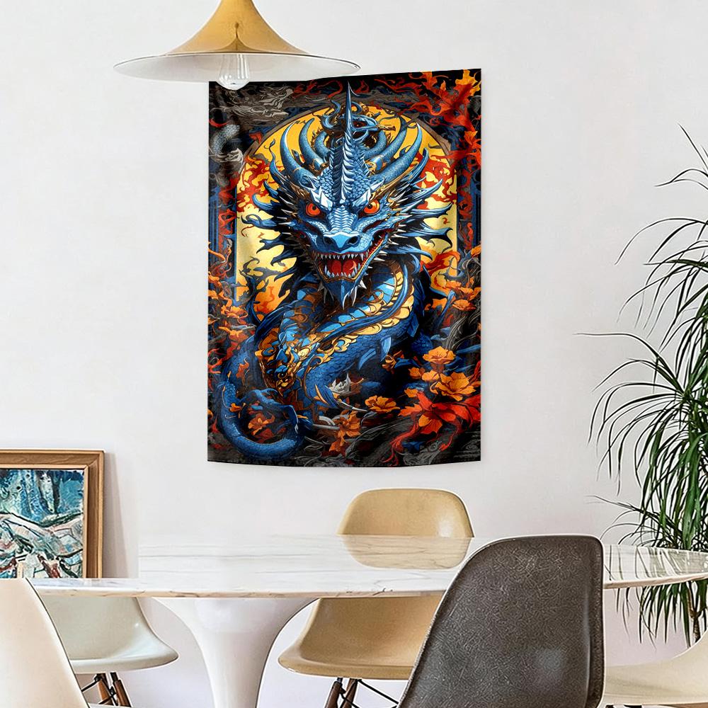 Dragon Wall Decor Tapestry Art For Pet Memorial Birthdaywedding Party Backdrop Family Gift