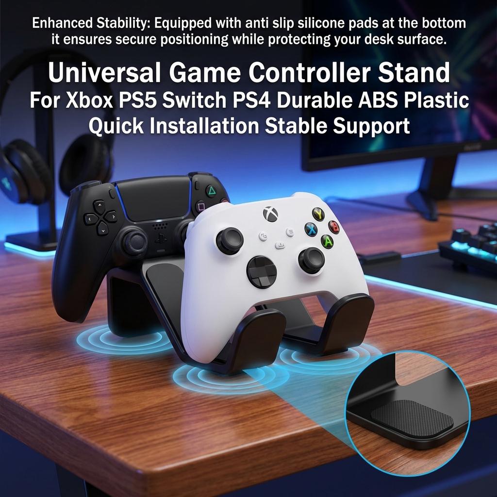 Universal Game Controller Holder Stand Compatible Quick Installation Stable Support for Gaming Accessories