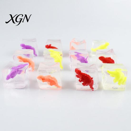 Ice Cube Squeeze Toy 15Pcs Dinosaur Anxiety Relieving Clear Sensory Elastic Stress Ball Soft Stretchy Transparent Focus Aid Relaxation Tools