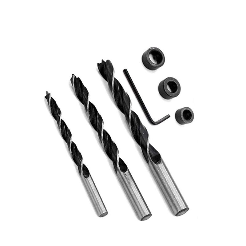 

Набор для поиска наклонных отверстий в карманах по дереву, набор направляющих для сверления под углом 15 градусов, дырокол, столярные инструменты, сверла