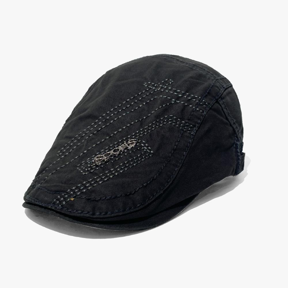 Newspaper Hat Autumn and Winter Beret British Hat Men Embroidered Couple Korean Casual Versatile Front Hat