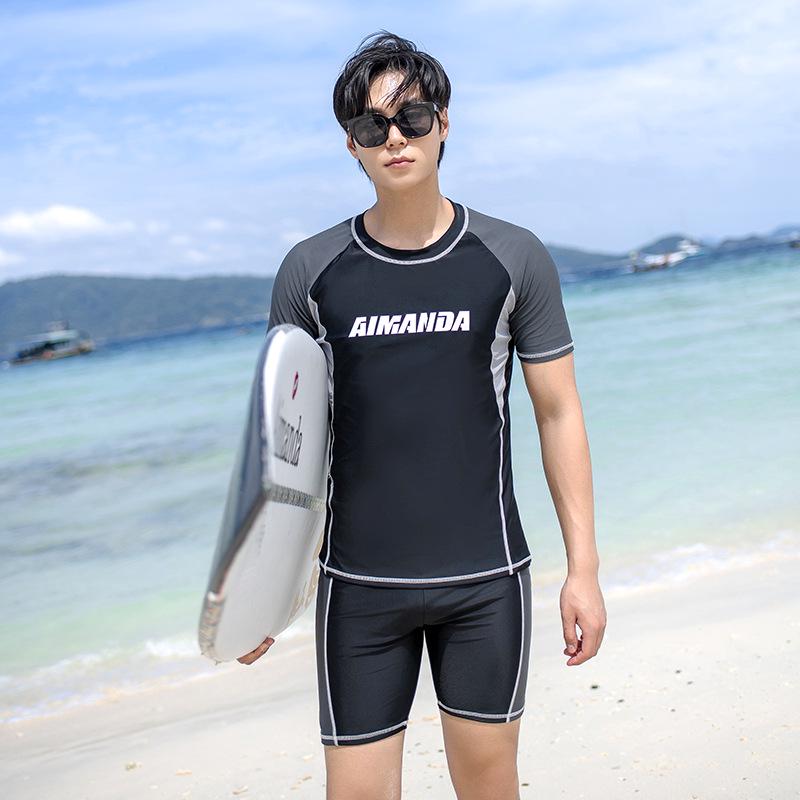 

Мужской комплект из двух предметов - тренировочные пляжные шорты, шорты до колена 3XL чёрный