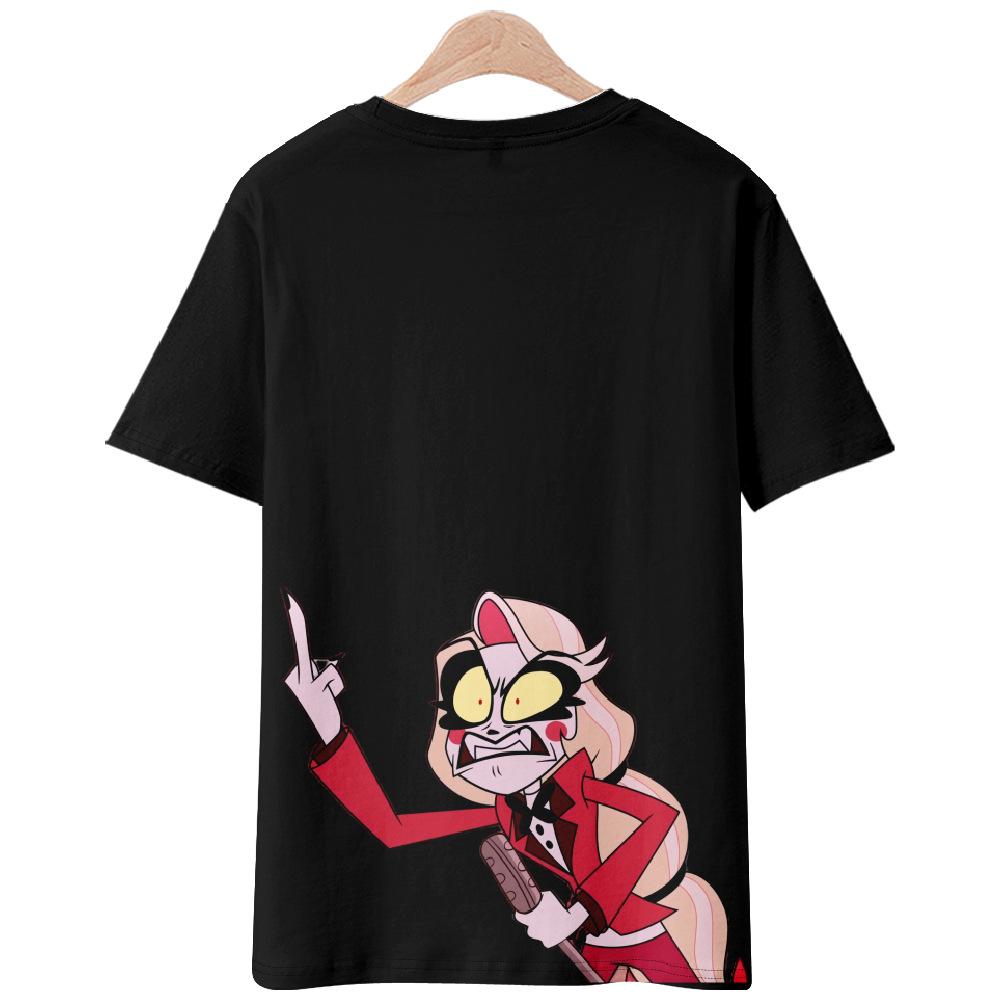 Summer Fashion Women/Men's Casual Anime Hazbin Hotel Printed Cosplay Short Sleeve T-shirts