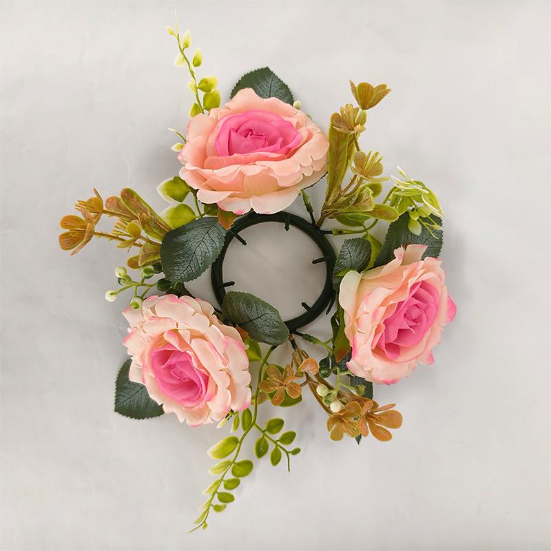 Artificial Rose Candlestick Wreath Garland Wedding Ball Decorations Ornament Party Supplies