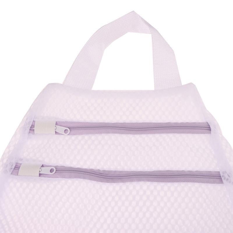 Mesh Laundry Bag Set,Double-Layer Zipper Coarse Mesh Sandwich Bra Bag,Can Hanging Bags Underwear Washing Machines Laundry Bag