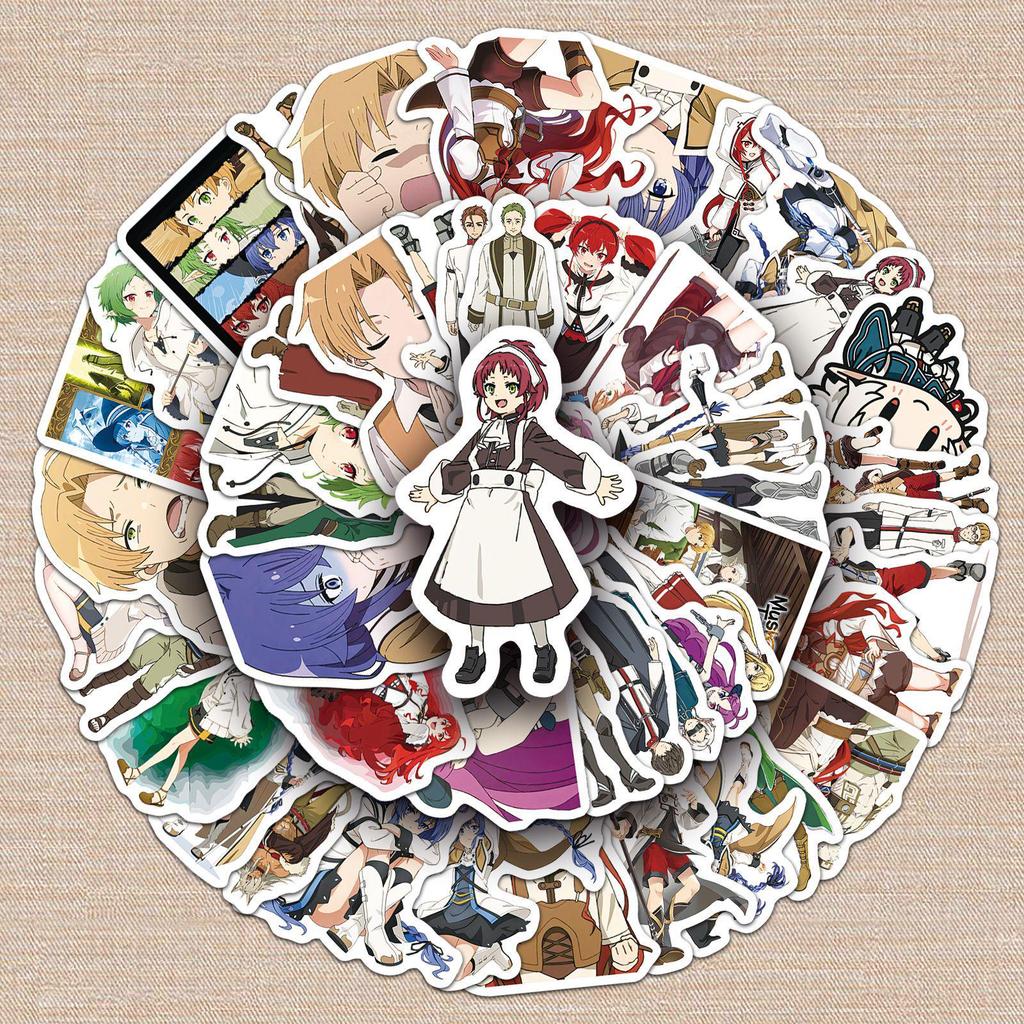 Mushoku Tensei Graffiti Stickers - 50 Waterproof Anime Decorations for Phone Cases & Suitcases