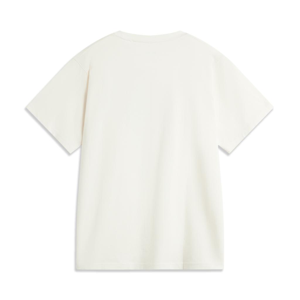 Li Ning X Collaboration Disney T-shirt Polyvalent Respirant Ample Doux Confortable Manches Courtes Hauts Femme Blanc Cassé AHSUA82-5