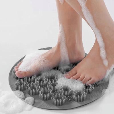 Hydrophobic Back Scrubber Pad and Quick-Drying Suction Cup Floor Mat for Bathroom Massage