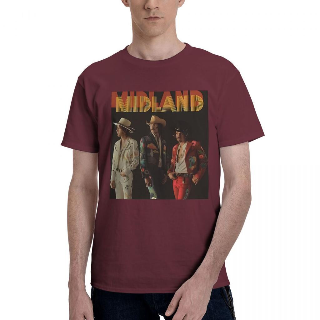 Midland Band 100 Cotton Casual Breathable Confortable Cute Designer Clothes Men Graphic Tee