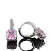 Sweet Zircon Stone Hoop Earrings – Korean Style