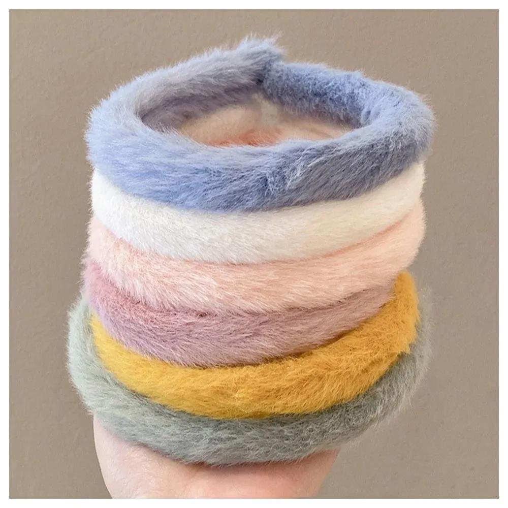Fur headband mink scrunchie