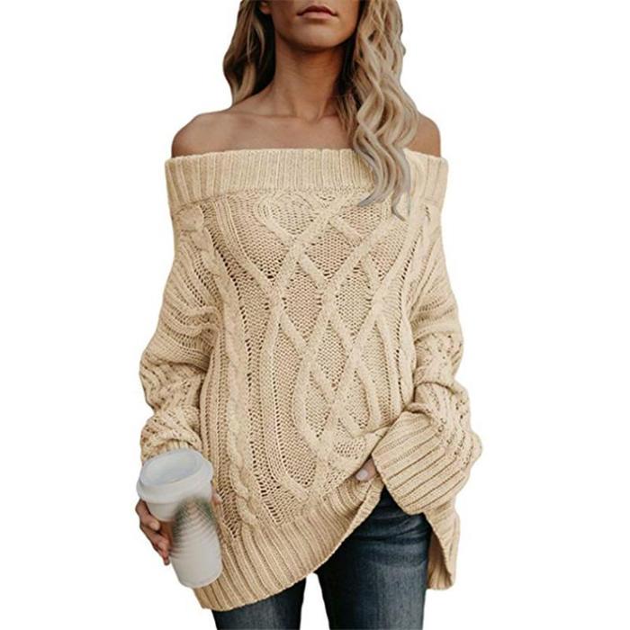 chunky off shoulder jumper