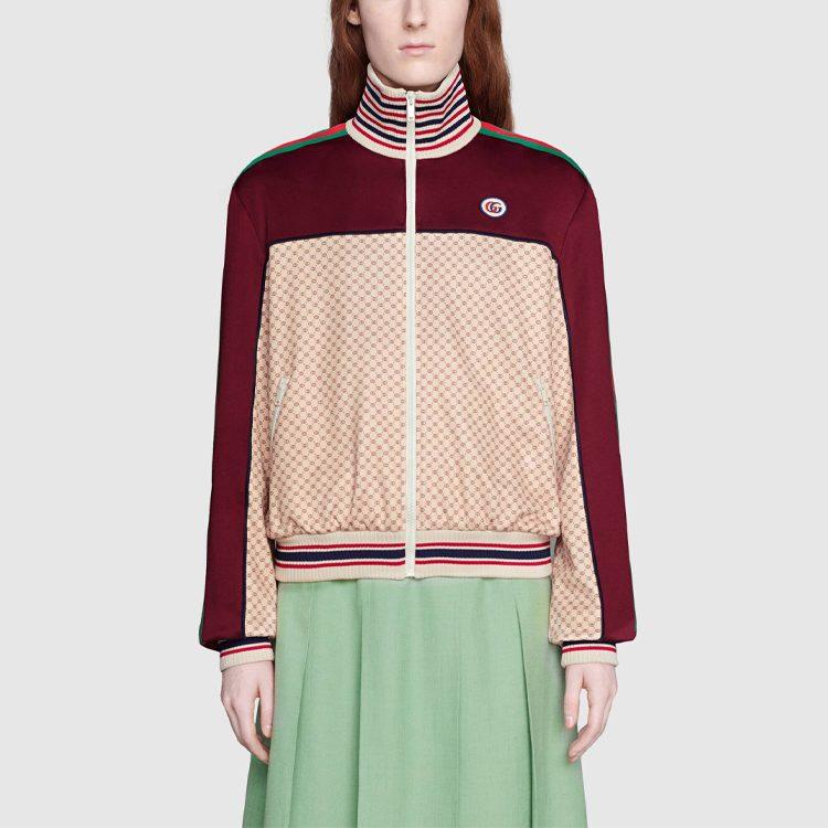 Gucci Baseball Jacket Women's Beige 655196-XJDFP-9115