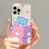Rainbow Love Bear for iPhone17promax Cartoon Mobile Phone Case Apple 14 Large Hole 16/13 Factory 15