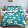 Star Duvet Cover Set Colorful Stars Pattern Print Twin Bedding Set For Kids Teens Double Queen King Size Microfiber Quilt Cover