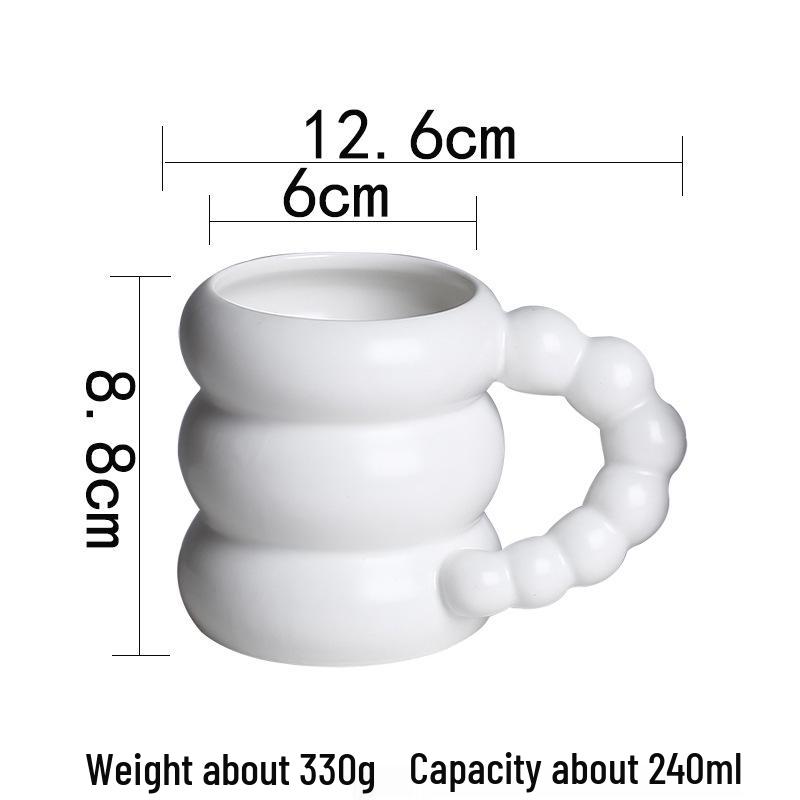 Korean Style French Ceramic Coffee & Milk Cup Set