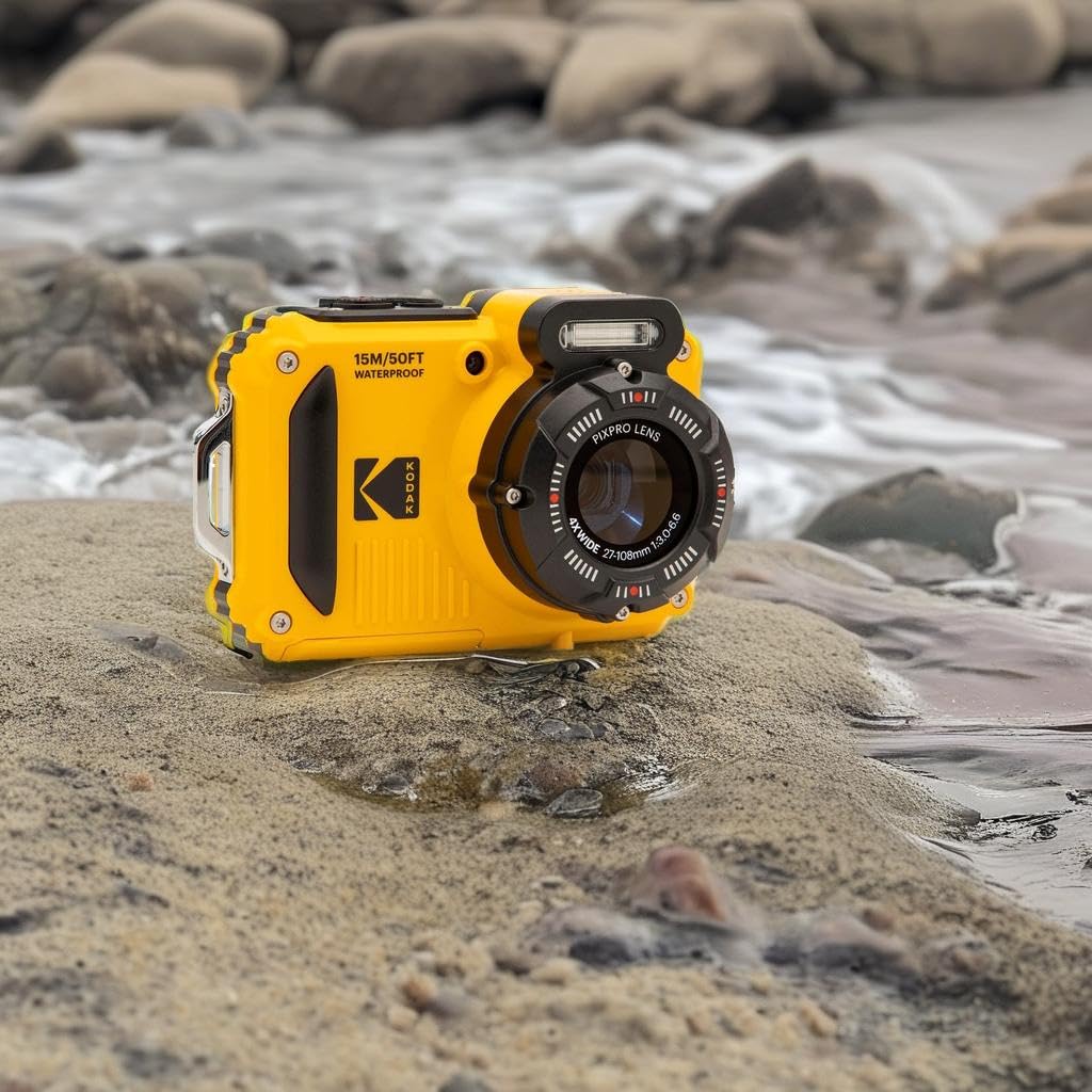 KODAK PIXPRO WPZ2 Rugged and Dustproof WiFi Digital 4x Optical 1080P Full HD Video Blogging Camera with LCD Screen Waterproof, Shockproof, Camera,