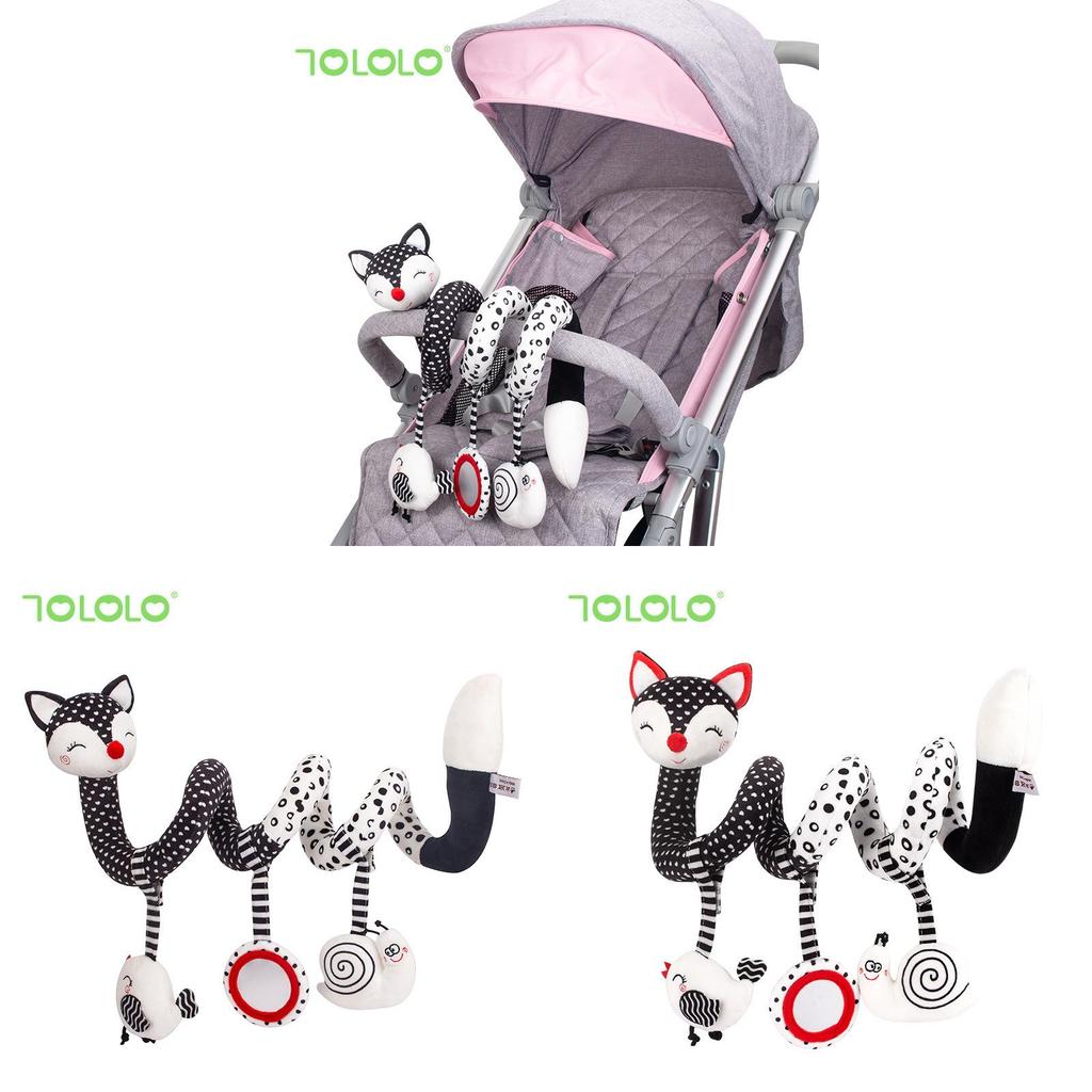 Plush Fox Baby Mirror Toy With Sensory Visual Stimulation For Newborns And Toddlers