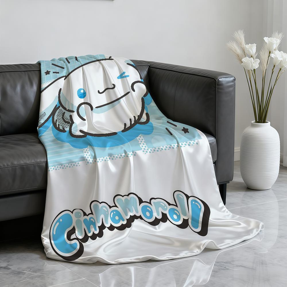 Kawaii S-sanrioS Chibi Blanket Soft Throw Blanket for Home Bedroom Bed Sofa Picnic Travel Office Rest Cover Blanket Gift