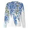 Women's Floral Printed Casual Long Sleeve Cardigan Top Single Breasted Protective Clothing