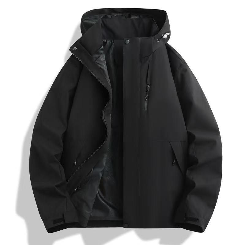 Unisex 3-in-1 Detachable Fleece-Lined Waterproof Windproof Outdoor Jacket Hiking Camping Skiing Fall Winter