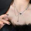 Xingxin~~ Liquid butterfly fringed necklace 2023 new high-end design light luxury niche sweater chain women's spring