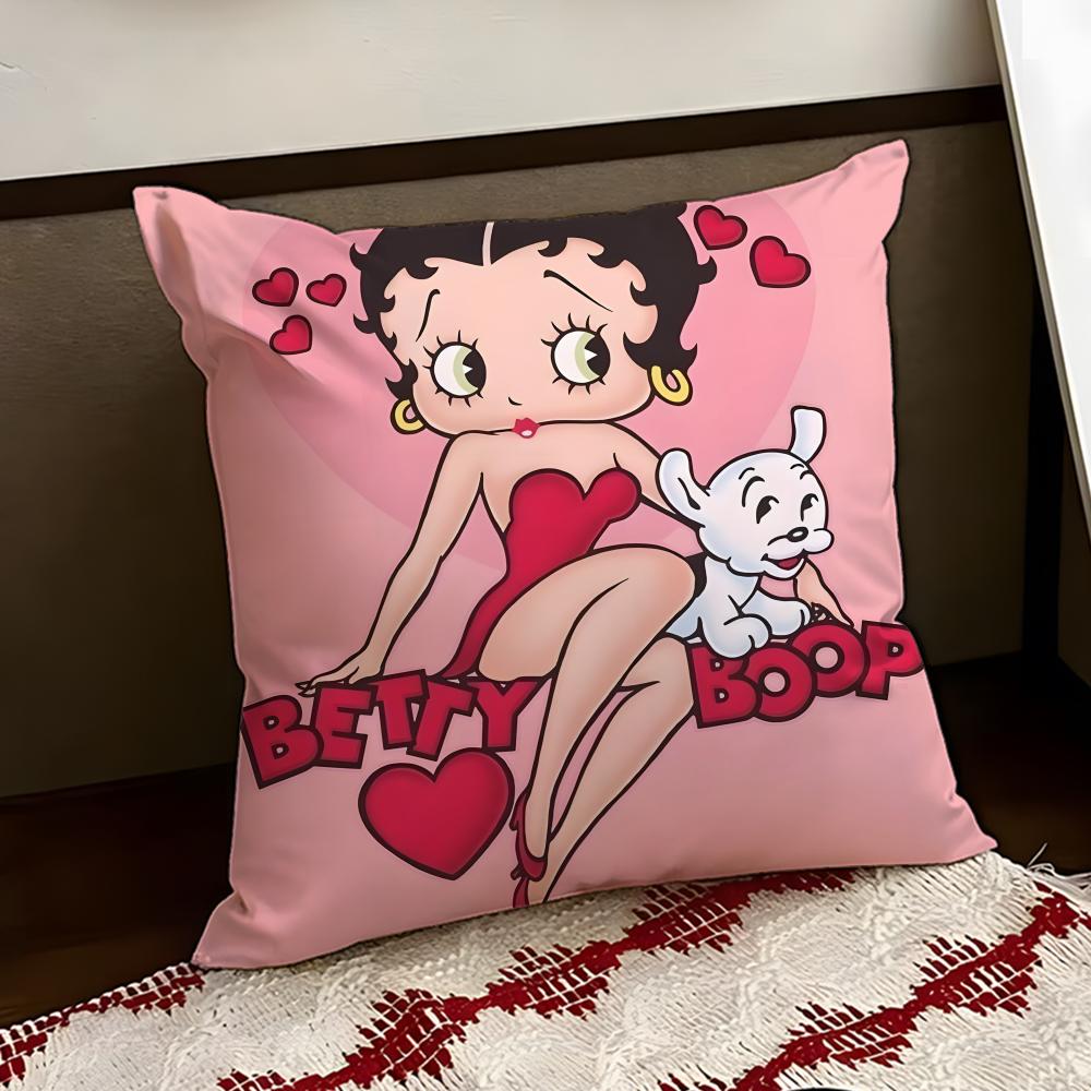 Cute BBetty BBoop Cushion Cover Reversible Soft Durable Pillow Cover Home  Car MultiScene Use for Daily Comfort